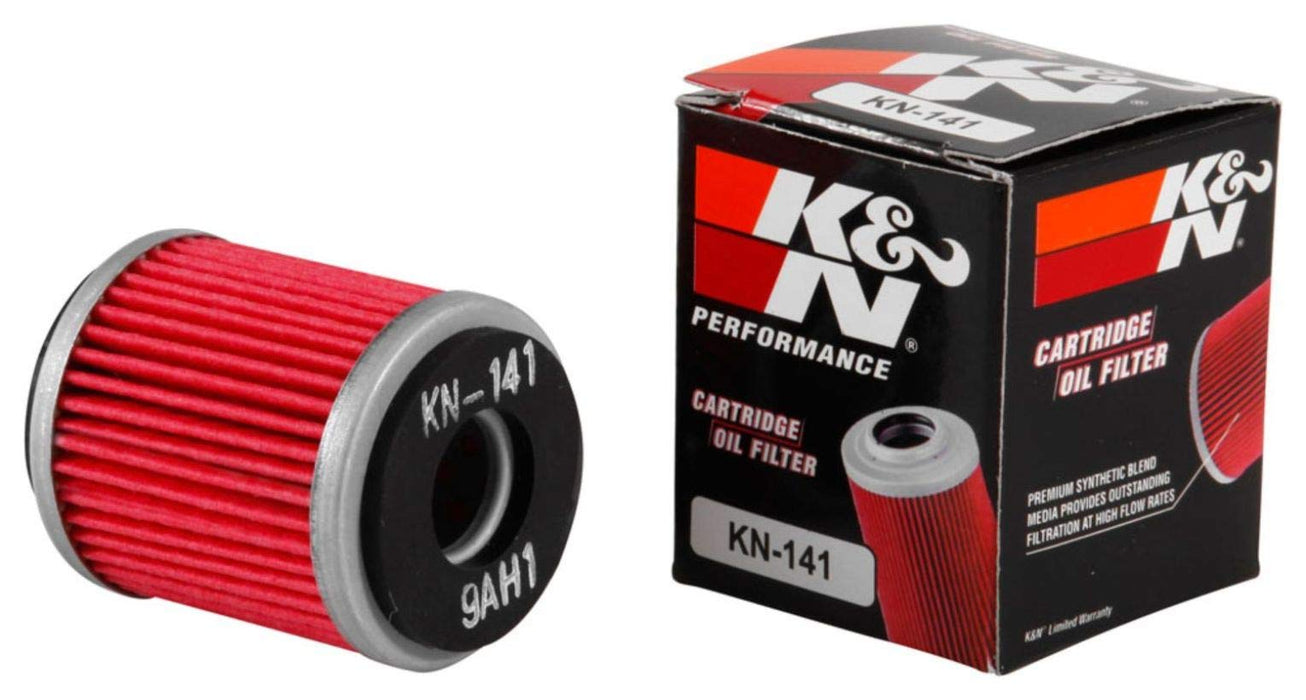 K&N Motorcycle Oil Filter: High Performance, Premium, Designed to be used with Synthetic or Conventional Oils: Fits Select Yamaha Vehicles, KN-141