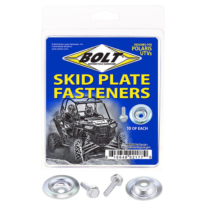 Bolt RZR-SKDPLT Utv Skid Plate Fasteners Skid Plate Washer/Bolt 10 Ea