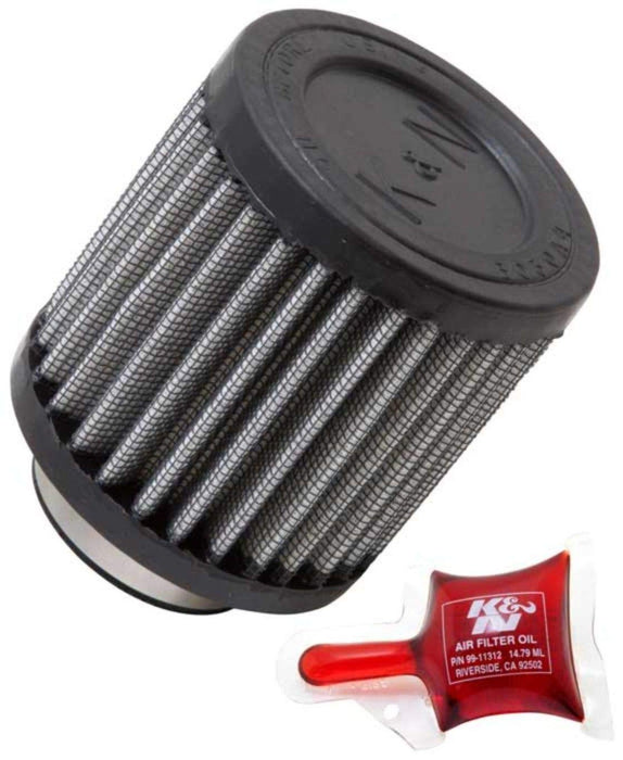 K&N Universal Clamp-On Air Filter: High Performance, Premium, Washable, Replacement Filter: Flange Diameter: 1.5 In, Filter Height: 3 In, Flange Length: 0.625 In, Shape: Round Straight, Ru-0155 RU-0155
