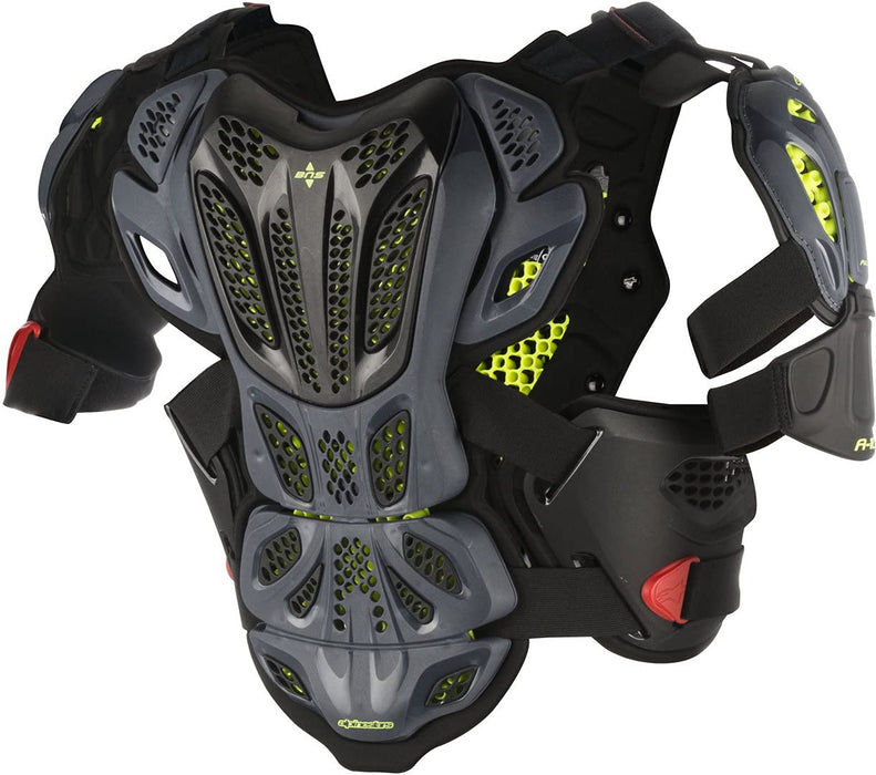 Alpinestars Unisex-Adult A-10 Full Chest Protector Anthracite/Red Xl/2X (Multi, one_size) - 6700517-1431-X-2XL