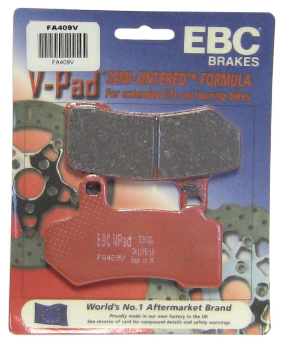 EBC Brakes FA409V Semi Sintered Disc Brake Pad, Black, 1x1x1