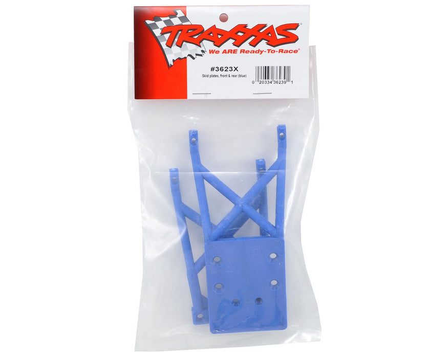 Traxxas 3623X Front & Rear Skid Plate (Blue) (Son-uva Digger)