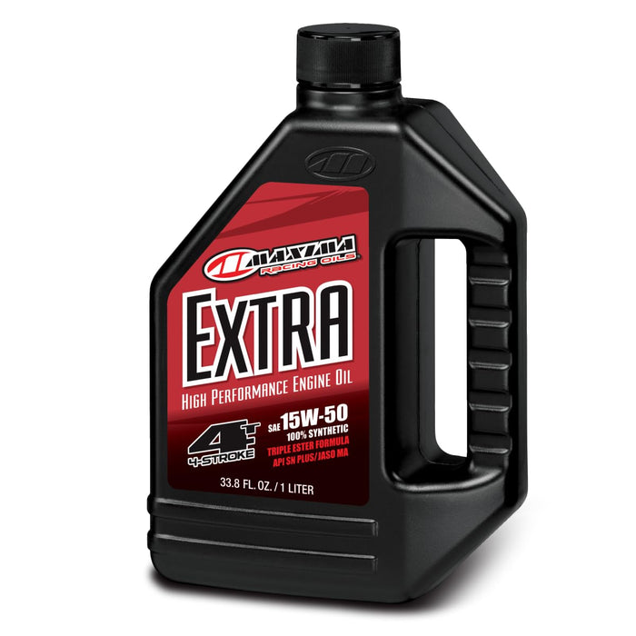 Maxima (32901 Extra4 15W-50 Synthetic 4T Motorcycle Engine Oil - 1 Liter