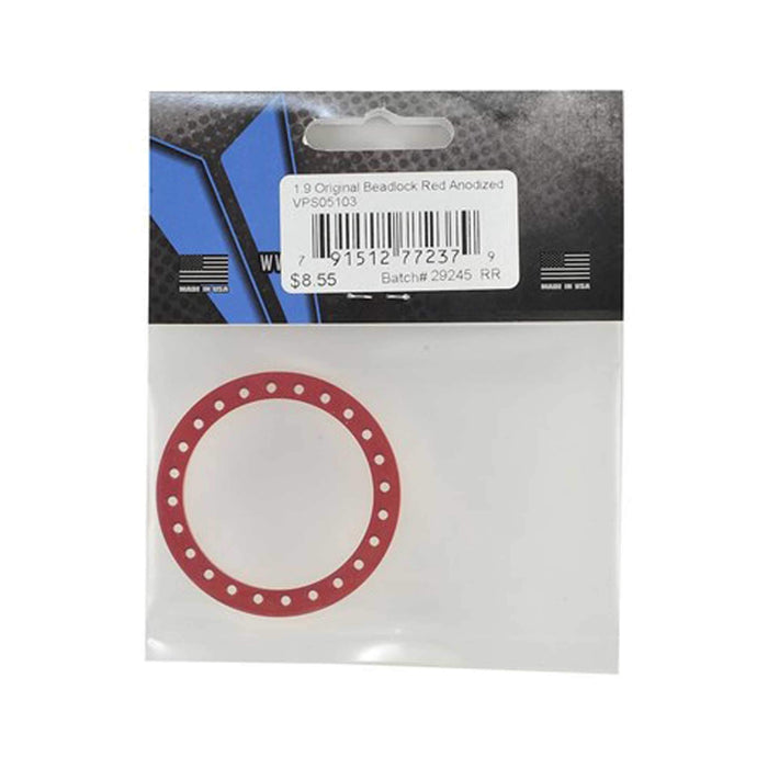 Vanquish Products 1.9 Original Beadlock Red Anodized Vps05103 Electric Car/Truck Option Parts VPS05103