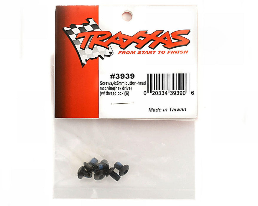 Traxxas 3939 4X6mm Button Head Machine Screw Set of 6