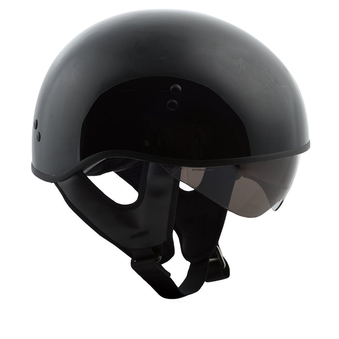 GMAX GM65 Naked Adult Half Face Street Motorcycle Helmet - Gloss Black/Small