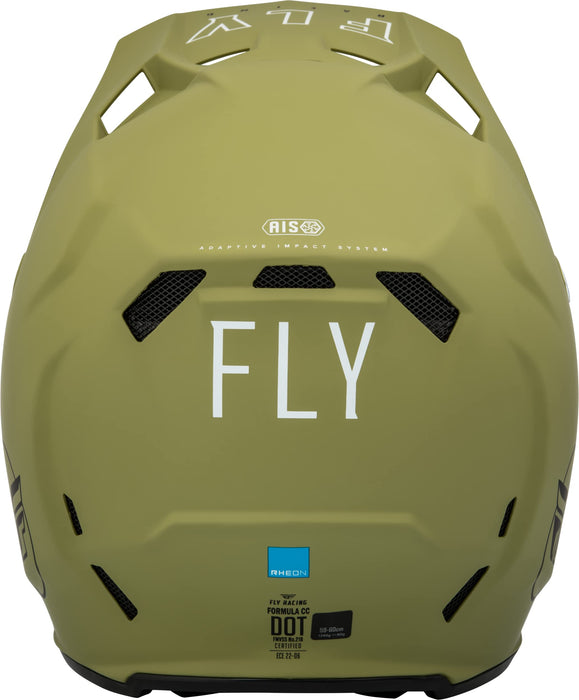 Fly Racing 2023 Adult Formula CC Driver Helmet (Matte Olive Green/Black, Small)