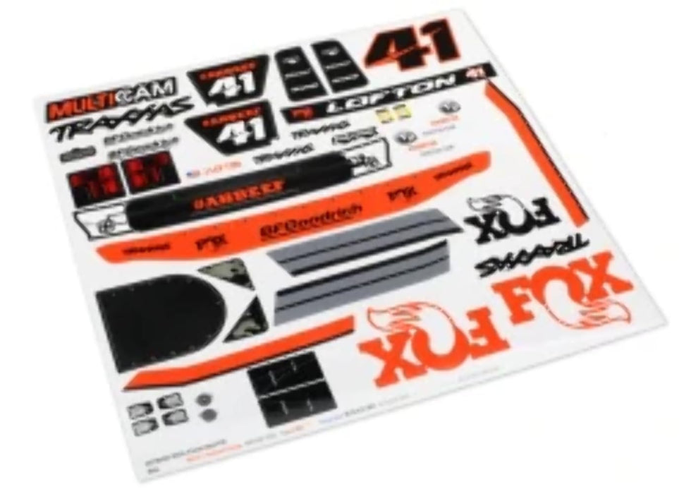 Traxxas 8515 Fox Edition Unlimited Desert Racer Decals White