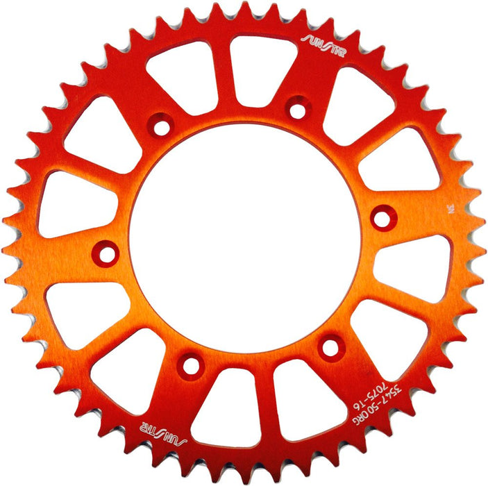 Sunstar 5-354750OR Orange Anodized Aluminum 520-50T Works Triplestar Sprocket