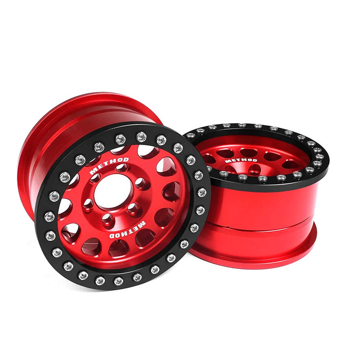 Vanquish Products Method 1.9 Race Wheel 105 Red/Black Anodized Vps07918 Electric Car/Truck Option Parts VPS07918
