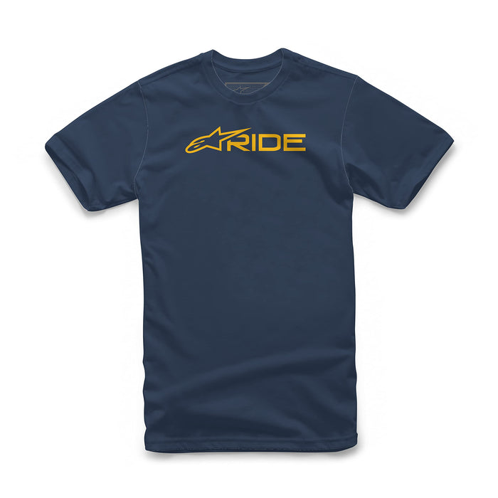 Alpinestars Ride 3.0 T-Shirt (MEDIUM) (NAVY/GOLD)