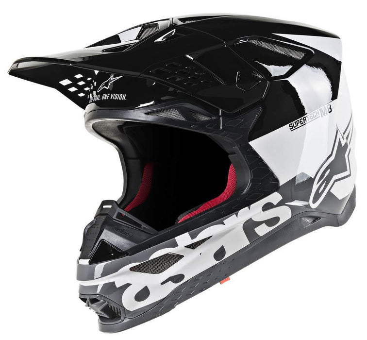 Alpinestars 8301519-2182-XS S.Tech S-M8 Radium Helmet White/Black/Grey Xs