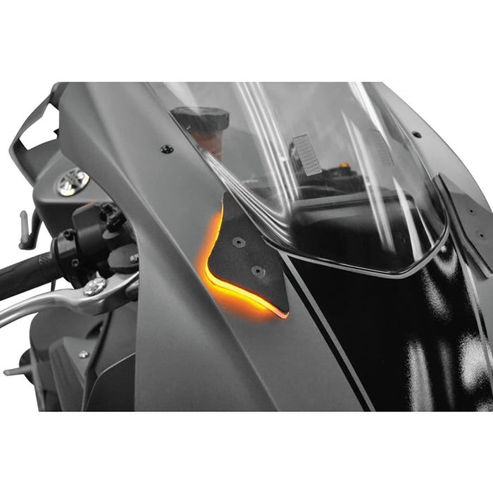 New Rage Cycles R1-MBO LED Replacement Front Turn Signals - Black/One Size