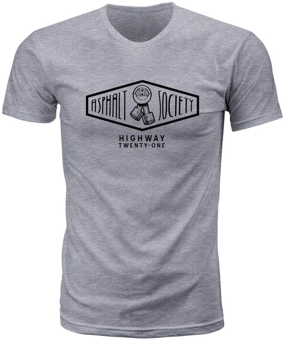 Highway 21 Men's Asphalt Society Tee (Grey Heather, 2X-Large)