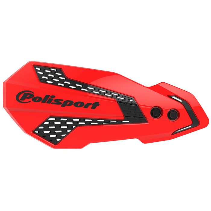 Polisport 8308200021 MX Flow Perch Mount Handguard - Red/Black