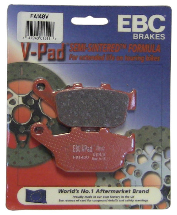 EBC Brakes FA140V Semi Sintered Disc Brake Pad, Black, One-Size