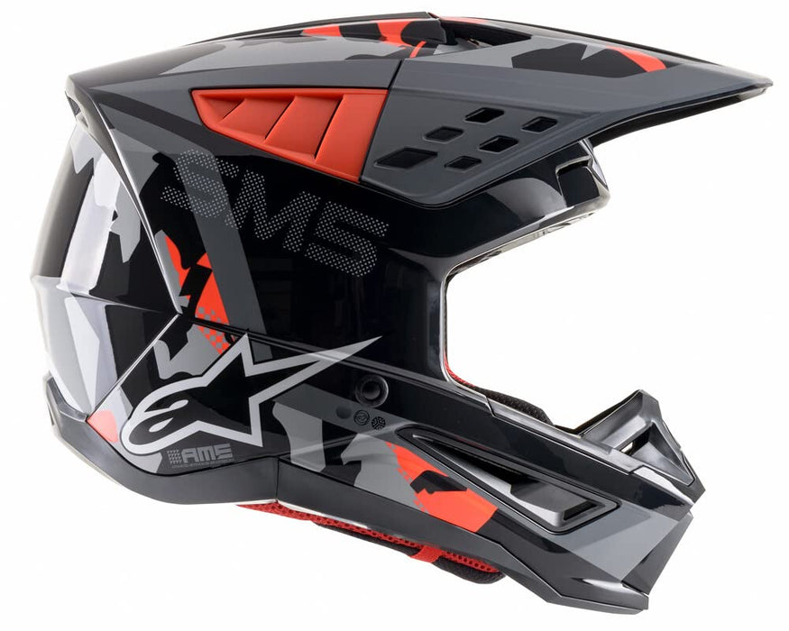 Alpinestars 83039211392-S S-M5 Rover Helmet - Anthracite/Red Fluo/Camo (Small)