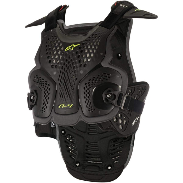 Alpinestars unisex-adult A-4 Chest Protector Black/Anthracite Xs/Sm (Multi, one_size) - 6701517-104-XS/S