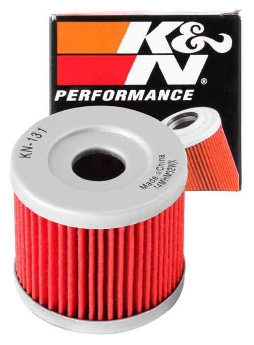 K&N Motorcycle Oil Filter: High Performance, Premium, Designed to be used with Synthetic or Conventional Oils: Fits Select Sizuki, Hyosung Vehicles, KN-131