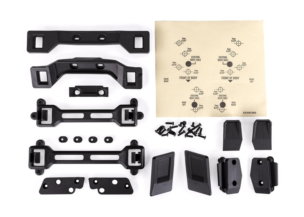 Body Conversion kit Slash 4X4 (Includes Front & Rear Body mounts latches Hardware) (for Clipless mounting)