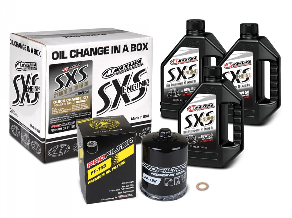 SxS Quick Change Kit 10W-50 Synthetic w/Black Filter