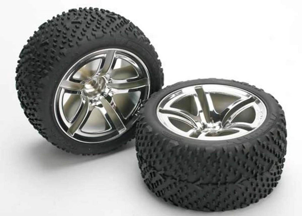 Traxxas 5573 Rear Tires and Wheels Assembled Jato 2-Piece