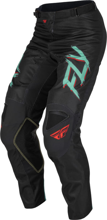 Fly Racing 2023 Adult Kinetic S.E. Rave Pants (Black/Mint/Red, 34)