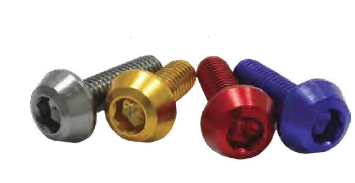 20/PC DRC ALUM M6 TAPER BOLTS 25MM RED