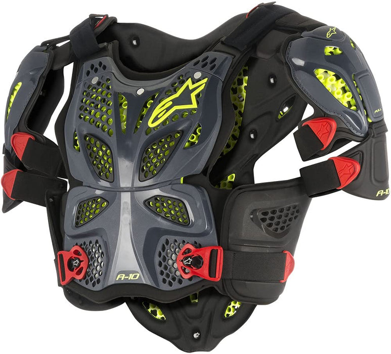 Alpinestars 6700517-1431-XS/S A-10 Full Chest Protector Anthracite/Red Xs/Sm