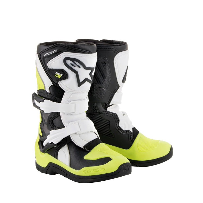 Alpinestars 2014518-125-10 Tech 3S Boots Black/White/Yellow Sz Y10