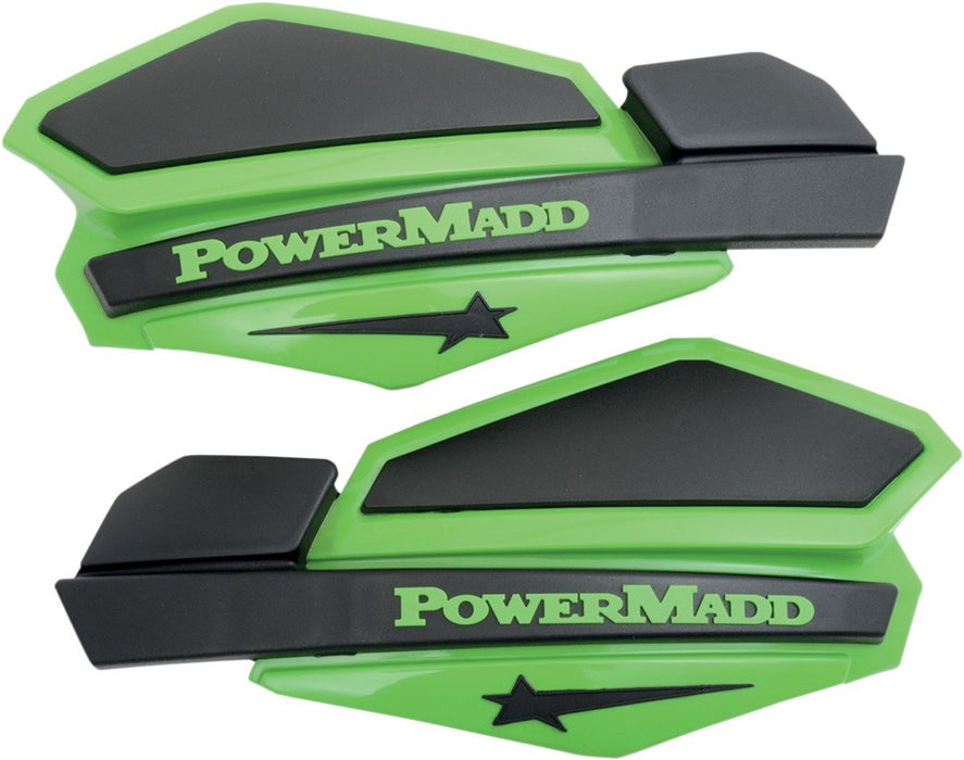 PowerMadd 34203 Star Series Handguard - KX Green/Black