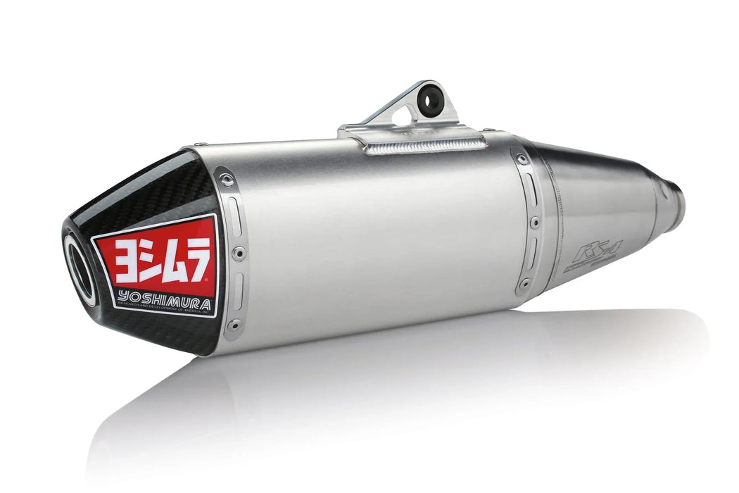 Yoshimura RS-4 Comp Series Slip-On Exhaust with Carbon Fiber End Cap (Enduro/Aluminum) Compatible with 11-15 KTM 450SXF