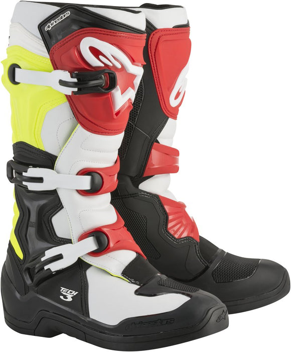 Alpinestars 2013018-1053-6 Unisex-Adult Tech 3 Boots Black/White/Yellow Sz 06 (Multi, one_size)