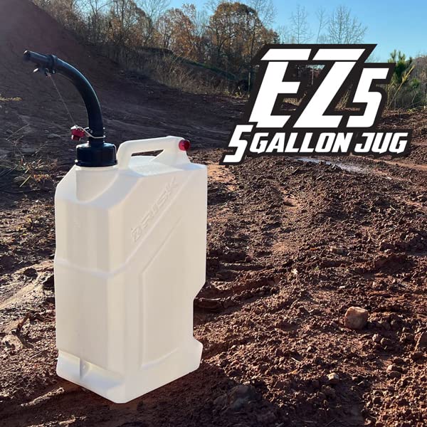 Risk Racing (00389) EZ5-5 Gallon Utility Jug (No Hose Bender or Floor Mount) White