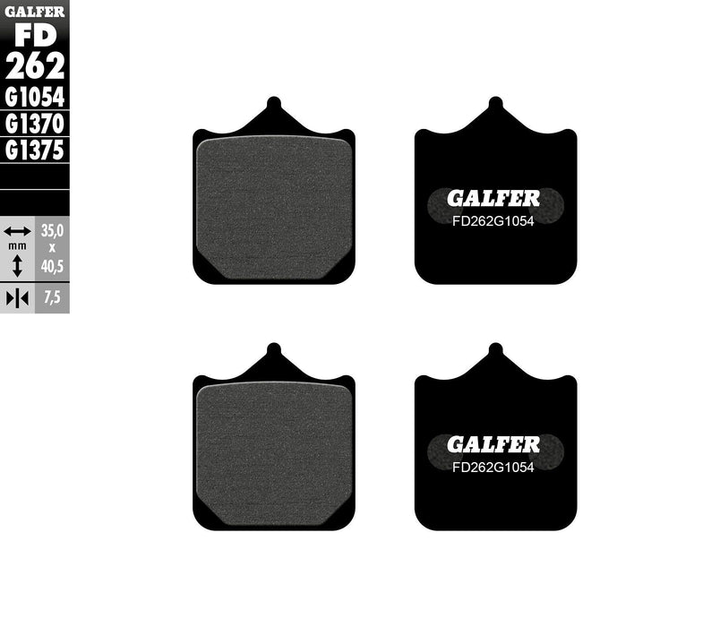 Galfer Semi-Metallic Brake Pads (Front G1054) Compatible With 08-12 Triumph Spd-Triple FD262G1054