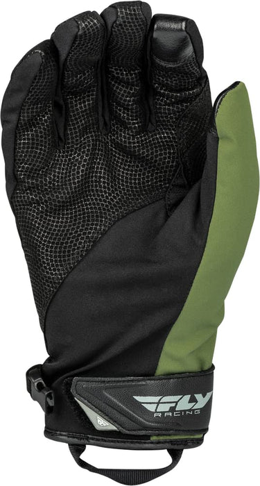 Fly Racing 2023 Snow Title Long Glove (Black/Olive, Medium)