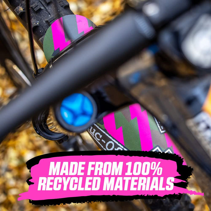 Muc-Off Front Ride Guard, Camo Foldable Bike Fenders, 100% Recycled Mud Guard Bike Fender For Mountain Bike, Road Bikes And Gravel Bikes 20291