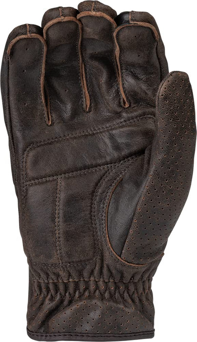 Highway 21 Men's Motorcycle Jab Full Perforated Gloves (Brown, X-Large)