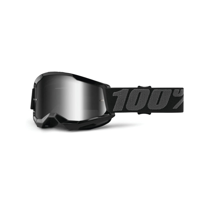 100% STRATA 2 JUNIOR Goggle Black - Mirror Silver Lens