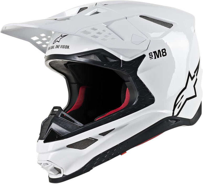 Alpinestars 8300719-2180-S S.Tech S-M8 Helmet Glossy White Sm