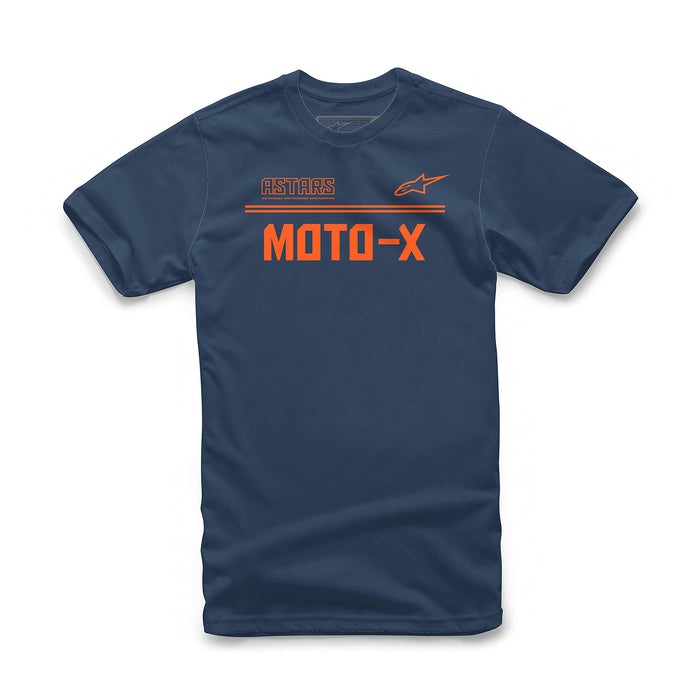 Alpinestars Astars Moto-X Tee Navy/Orange Md (1213-72024-7032-M)