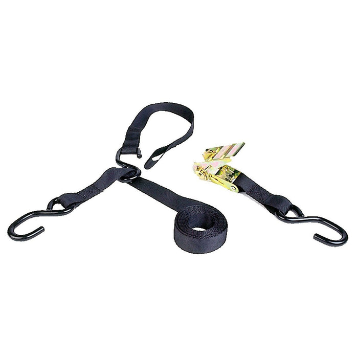 Ratchet Tie Down, 8', Triple Hook & Soft Hook