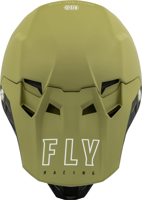 Fly Racing 2023 Adult Formula CC Driver Helmet (Matte Olive Green/Black, Medium)