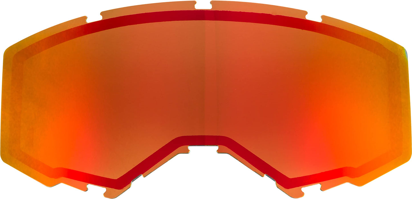 FLY Racing Adult Google Replacment Dual Lens without Vents (Red Mirror/Brown, Fits Zone Pro, Zone and Focus Models)