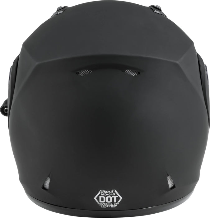 GMAX MD-04S, DOT Approved Modular Helmet for Snow & Motor Sports with Dual Lens Shield (Matte Black)