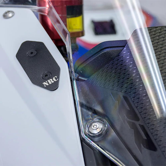 New Rage Cycles Mirror Block Off Plates Compatible With BMW S1000RR (2020-Present)