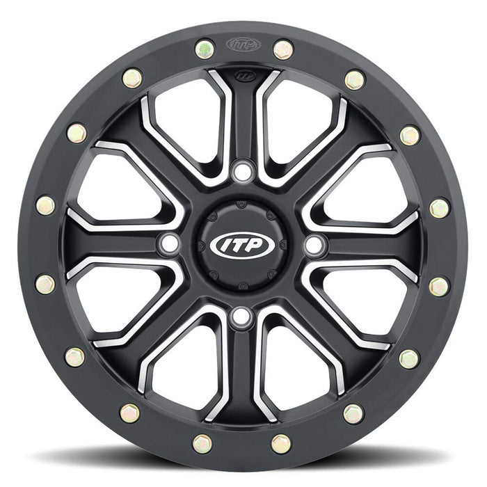 ITP Inertia Beadlock 15x7 ATV/UTV Wheel - Matte Black/Machined (4/156) +40mm