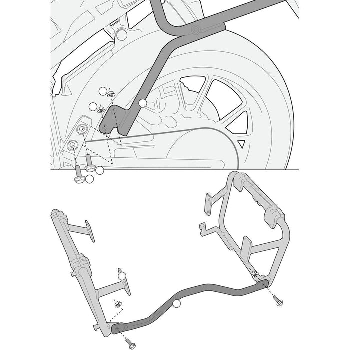 GIVI PL3105CAM Outback Side Frames for 2014+ DL1000 VStrom