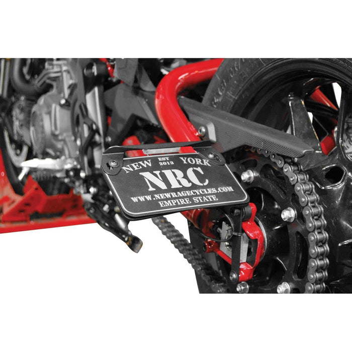 New Rage Cycles Side Mount License Plate Bracket (Two Position) Compatible with 19-20 Indian FTR1200S