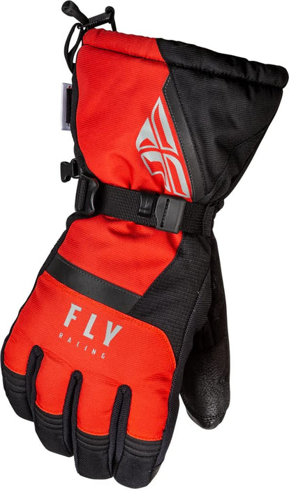 Fly Racing 2023 Snow Cascade Glove (Black/Red, Medium)